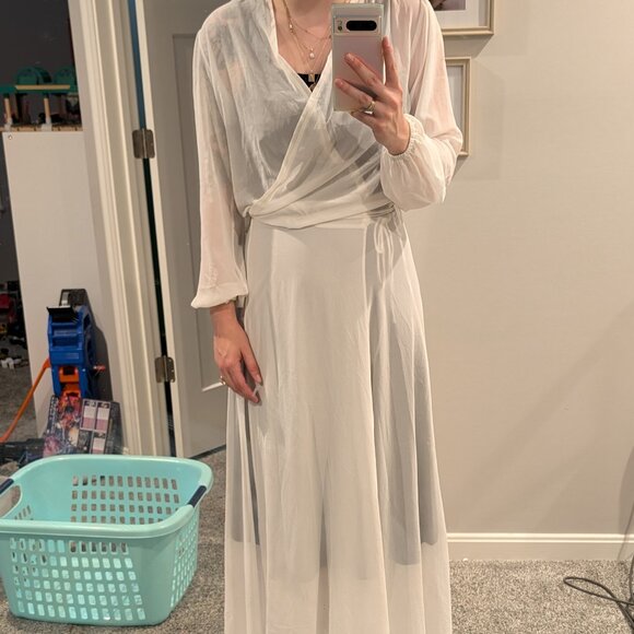 Custom Chiffon Bridal Robe - Picture 9 of 10